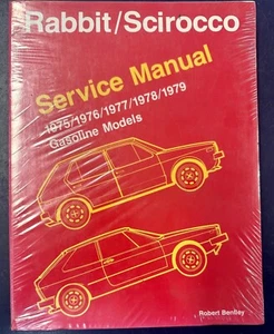 (NUEVO) VW Rabbit Scirocco Manual de Servicio 1975-79 Modelos de Gasolina Robert Bentley RG79 - Imagen 1 de 3