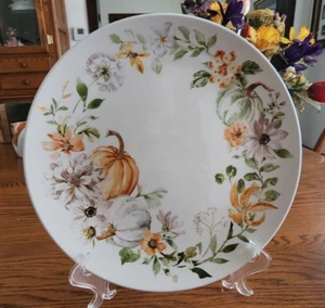 Gourds Dinner Plate (s) 10 3/4" Fall Pumpkins Robert Stanley White Green Orange! - Picture 1 of 16