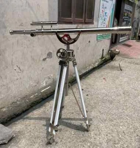 Telescopio náutico de latón pesado de acero inoxidable con soporte de trípode pesado decoración - Imagen 1 de 5