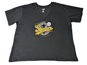 PITTSBURGH STEELERS Men Big 2X NFL TEAM APPAREL Cotton V-Neck T-Shirt NEW - Picture 1 of 13