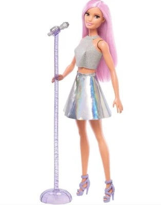 Barbie POP STAR Muñeca Cantante Carreras Puedes Ser Cualquier Cosa Brillo Iridiscente Foto 1 de 4