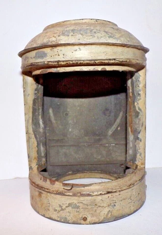 Antique Steel Wall Sconce Railroad Light Lantern Lamp Housing Industrial Mining Cover