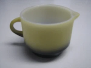 Vintage Anchor Hocking Oven Proof Dinnerware Avacado Green/ Black Creamer USA - Picture 1 of 4