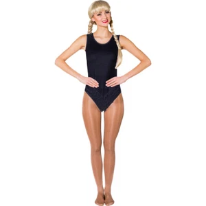 Damenbody mit Rüschen Tanzmarie Spitzenbody Funkenmariechen Body Garde Schwarz - Bild 1 von 2