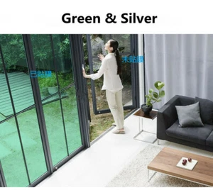 Mirrored Green Window Film 85% UV Proof glass sticker Reflective On Way Adhesive - Picture 1 of 12