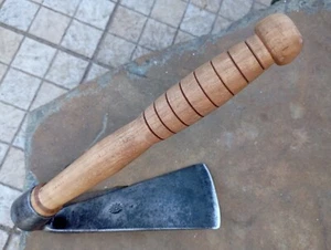 Antique Unusual Steel Axe Adze Carpenter Make Boats Rare Old Tool Wood Hoe - Picture 1 of 23