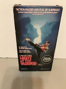 VHS Movie NIGHT of the WARRIOR Trailer-Screener Lorenzo Lamas Kickboxing - Imagen 1 de 5