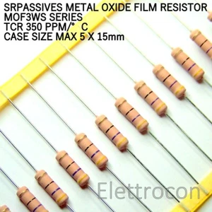 5 pezzi 47 Ohm 3W 5% Resistenze a ossido di metallo MOF3WS 47R - Picture 1 of 1