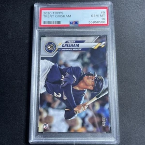 Topps #9 2020 Trent Grisham Milwaukee Brewers radiocontrol novato PSA 10 GEMA como nuevo - Imagen 1 de 2