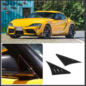 For Toyota Supra 19-25 Gloss Black Rearview Mirror anti-wind buffeting deflector - Picture 1 of 10
