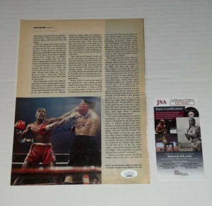 Roberto Duran signed Magazine Page Boxing Champ autographed 2 JSA - Picture 1 of 2