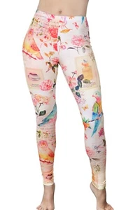 "NEU Bequeme Yoga Frühling Blumenleggings - Damen Leggings ""Briefe aus Paris" - Bild 1 von 5