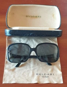 BULGARI BLACK SILVER STRASS GEM OCCHIALI DA SOLE DONNA ORIGINALI USATI BUONI - Imagen 1 de 13