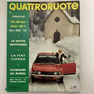 QUATTRORUOTE 181 GENNAIO 1971 - ALFA ROMEO 1300 SUPER CITROEN AMI 8 BMW R75/5 - Foto 1 di 2