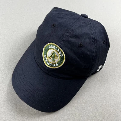 Oakland Athletics Hat Cap Strapback Black Under Armour A's MLB Baseball Logo Dad - Image 1 of 4