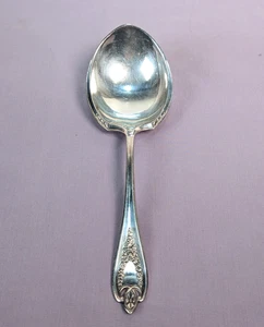 Alte Kolonie große Kasserolle Beere/Servierlöffel 1847 Rogers Bros XS Silber Teller - Bild 1 von 8