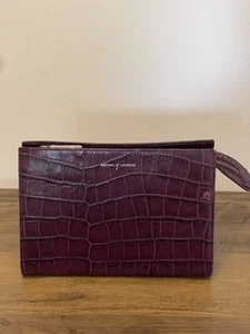 Aspinal of London Women's Purple Croc Clutch/bag-please Read Description - Picture 1 of 10