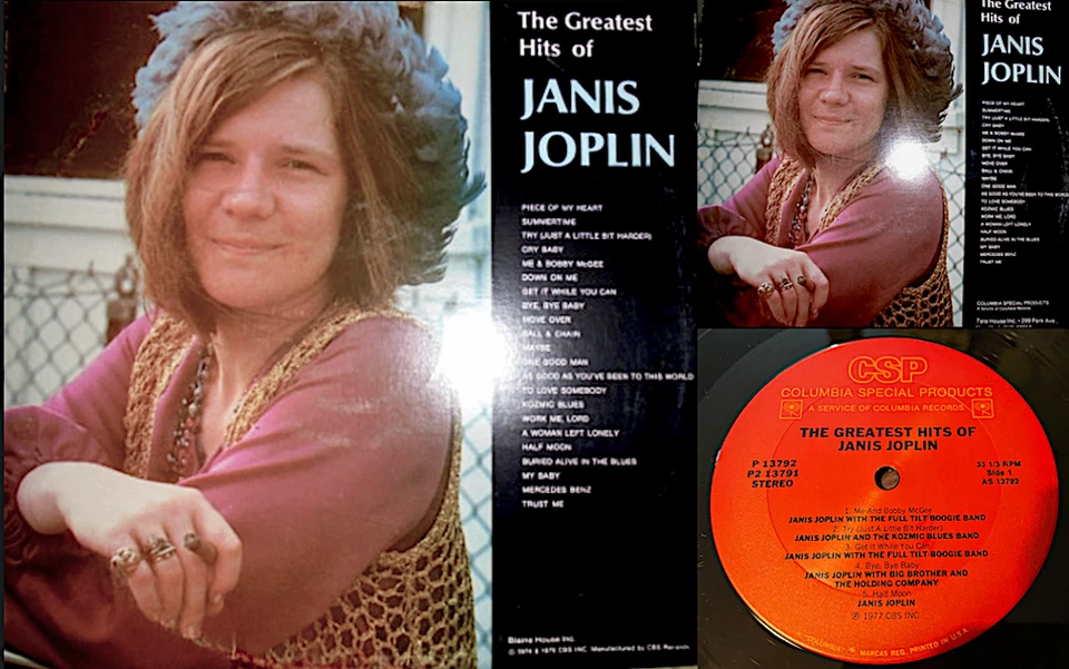 JANIS JOPLIN rare 2 LP comp: The Greatest Hits Of - 1977 Television House/CSP NM - Image 1 of 1