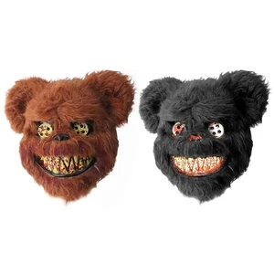 Scary Horror Bloody Killer Bear Plush Mask for Halloween Horror Costume Props - Bild 1 von 14