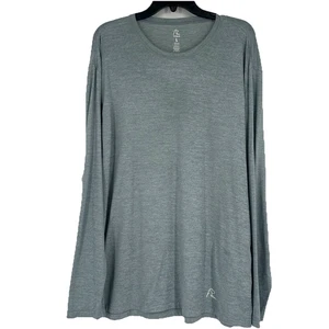 Rhoback Mens Blitz Tech Shirt Green Gray Long Sleeve Performance Ionic Size L - Picture 1 of 7