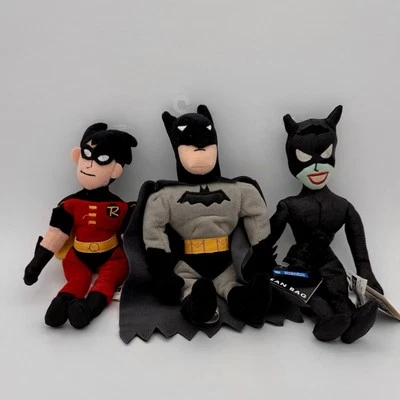 Lote 3 Warner Bros Studio Store DC Bean Bag Batman Robin Catwoman 10” VER DETALLES Foto 1 de 4