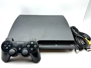 Sony CECH-3001A PlayStation 3 PS3 Slim Console 160GB con controller e cavi - LEGGI - Foto 1 di 20
