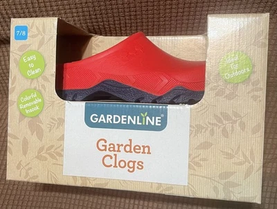 Zuecos de jardín Gardenline nuevos en caja goma roja talla 7/8 Aldi Foto 1 de 4