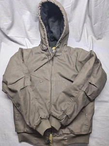 Berne Workwear HJ3780 Duck Canvas Hooded Jacket Small Quilted Lined Insulated - Picture 1 of 11