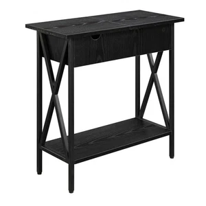 Convenience Concepts Tucson 11.25 in. Black 24 in. Rectangle Particle Board End - Picture 1 of 6