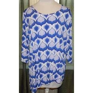 Susan Graver size 2X stretch blend pull over artsy top plus size women's - Picture 1 of 5