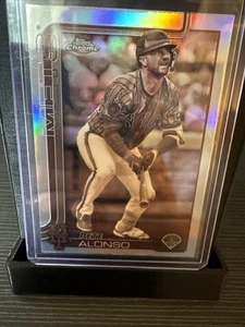 Pete Alonso 2025 Topps Chrome Baseball Sepia Refractor Card #136 - Picture 1 of 10