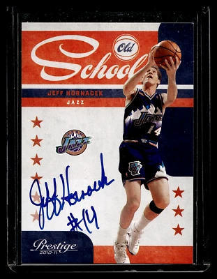 2010-11 PRESTIGE OLD SCHOOL SIGNATURES #9 JEFF HORNACEK AUTOGRAPH #ED /49 JAZZ - Image 1 of 3