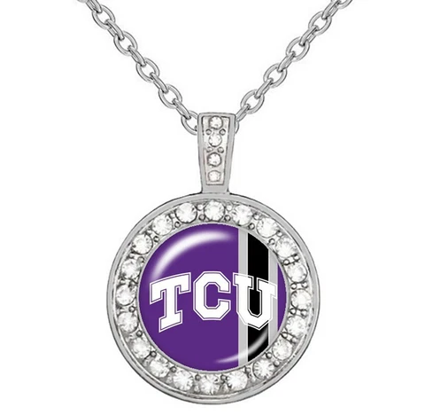 TCU Horned Frogs Womens Sterling Silver Necklace Jewelry University GiftPkg D18 Cover