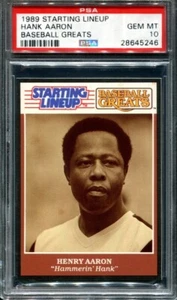 Hank Aaron 1989 alineación inicial grandes de béisbol PSA 10 - Imagen 1 de 2