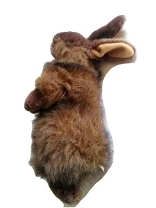 Carlton Cards Easter Bunny Rabbit Plush 13" Mohair Brown Stuffed Animal - Picture 1 of 9