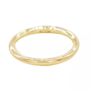 Solid 14k Yellow Gold Stackable Band Ring Eternity Wedding Fine Unisex Jewelry - Picture 1 of 1