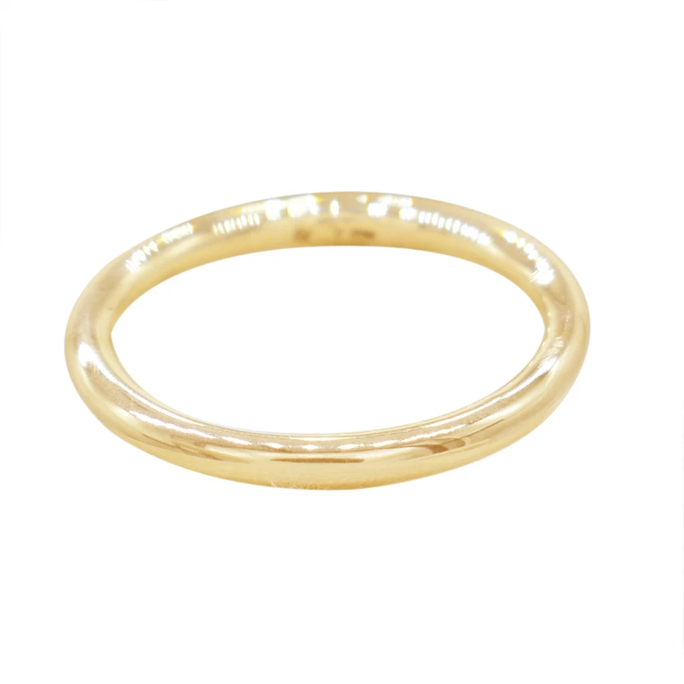 Solid 14k Yellow Gold Stackable Band Ring Eternity Wedding Fine Unisex Jewelry - Image 1 of 1