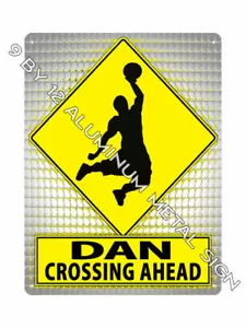 DAN trova il tuo nome INSEGNA METALLO NBA Basket SPORT stanza decorazione parete regalo 802 - Foto 1 di 1