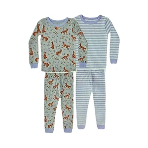 Member's Mark 4 Piece Infant/Youth Girls Tight Fit Long Sleeve & Pant Pajama Set - Picture 1 of 4