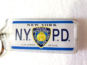 New York City Police Dept. Keychain Acrylic NYC PD Gold Metalic Seal Badge 2.5" - Picture 1 of 3