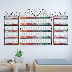 3/5/6 Tier Nail Polish Display Wall Rack Metal Organizer Fit Up To 120 Bottles - Picture 1 of 55