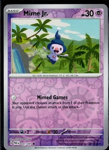 Mime Jr 031/091 Sv: Paldean Fates Reverse Holo - Picture 1 of 2