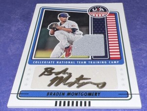 2023 Panini USA Stars/Stripes Auto Jersey/Patch Braden Montgomery Gold Ink SP