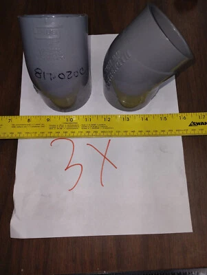 LOT OF 3 2" Socket CPVC Schedule 80 45° Elbow SLIP GLUE NFS-PW NNB SPEAERS PVC - Image 1 of 4