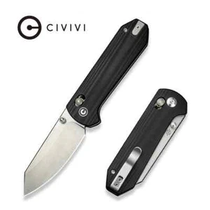 CIVIVI YONDER Cross-Bar Lock Knife Sandvik Steel Black G10 C23073-1 - Picture 1 of 10