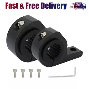 2Pcs 19-30mm Headlight Spot Light Bracket Bar Tube Clamp Roll Mounting Holder - Picture 1 of 11