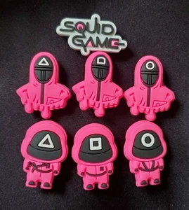 Koreanisches Squid Game Kroko Schuh Charms 7 Stck. Set Charms für Crocs Tintenfisch Spiel - Bild 1 von 2