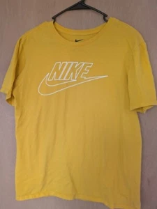 Nike T Shirt Yellow Logo Mens M The Nike Tee Nike A Better World Short Sleeve - Picture 1 of 7