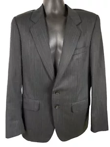 Ermenegildo Zegna Parker Grey Pinstripe Mens Jacket Size 40 Merino Wool - Picture 1 of 7