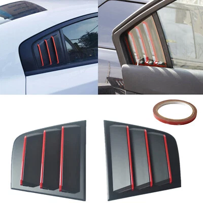 Side Window Louvers Air Vent Scoop Shades Cover Blinds for Dodge Charger 2011-22 Foto 1 de 4